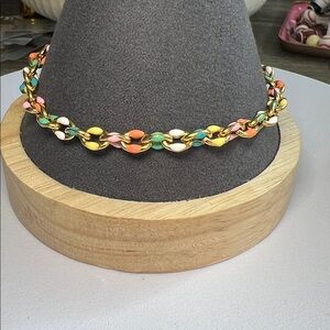 New Stainless steel 18k gold plated oil drip chain connector colored bracelet